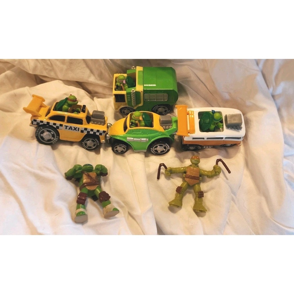 Teenage Mutant Ninja Turtles TMNT Shell Riders  Raisers Lot Of 6 Diecast Figures